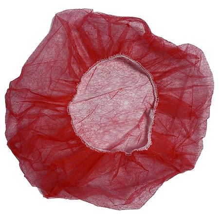 Bouffant Cap, Polypropylene, 21 in Dia., Red, 100 PK MPN:819T03