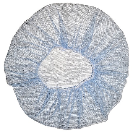 Hairnet, Polyester, 21 in Dia., Blue, 100 PK MPN:819T09