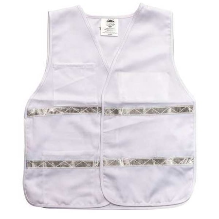 Safety Vest, White, Legend Insert, Univsl MPN:8RHF7