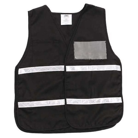 Safety Vest, Black, Legend Insert, Univsl MPN:8RT55