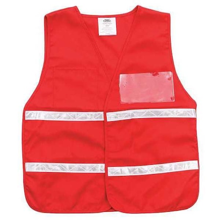 Safety Vest, Red, Legend Insert, Universal MPN:8ZH81