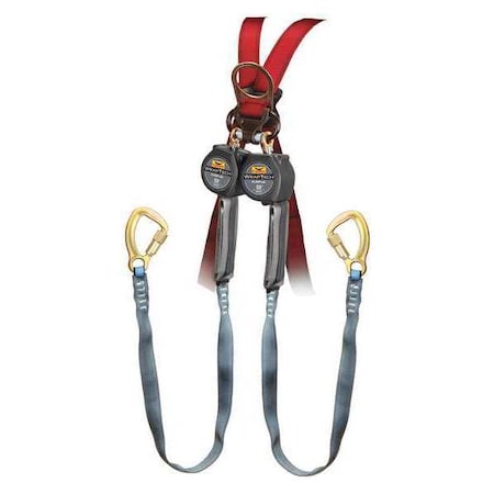 Workman® Self-Retracting Lifeline, 9 ft. Length, Carabiner, Steel, 2 Leg(s) MPN:G74709TB8
