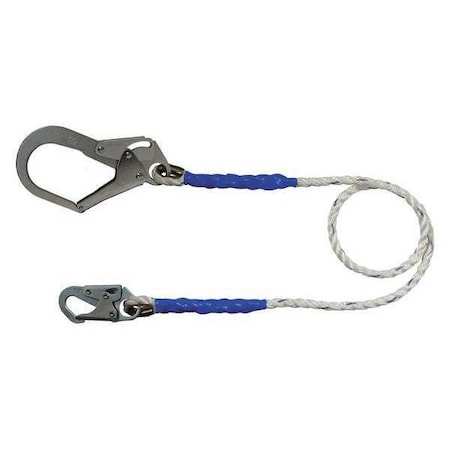 Condor Restraint Lanyard, 6 ft. Length, Snap Hook, Steel, 1 Leg(s), 310 lb. Weight Capacity MPN:G81563