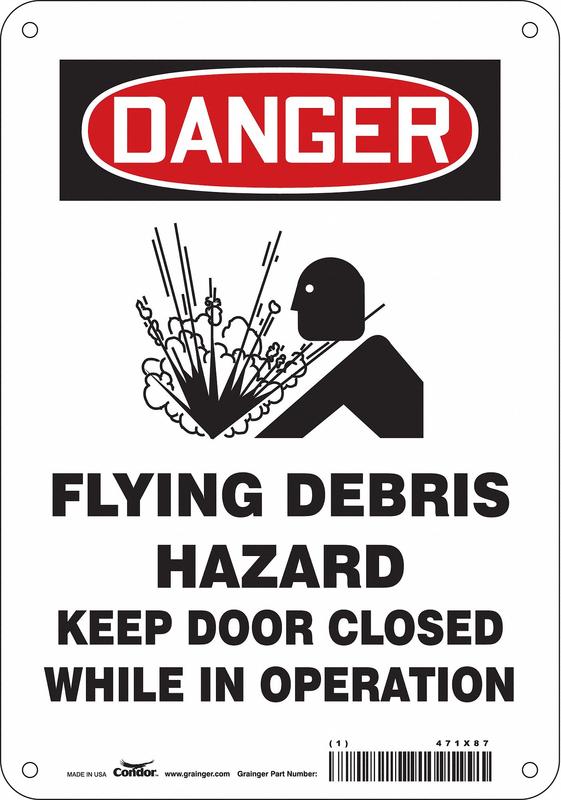 Safety Sign 10 in x 7 in Aluminum MPN:471X87