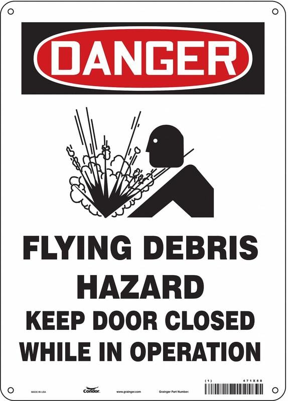 Safety Sign 14 in x 10 in Aluminum MPN:471X88