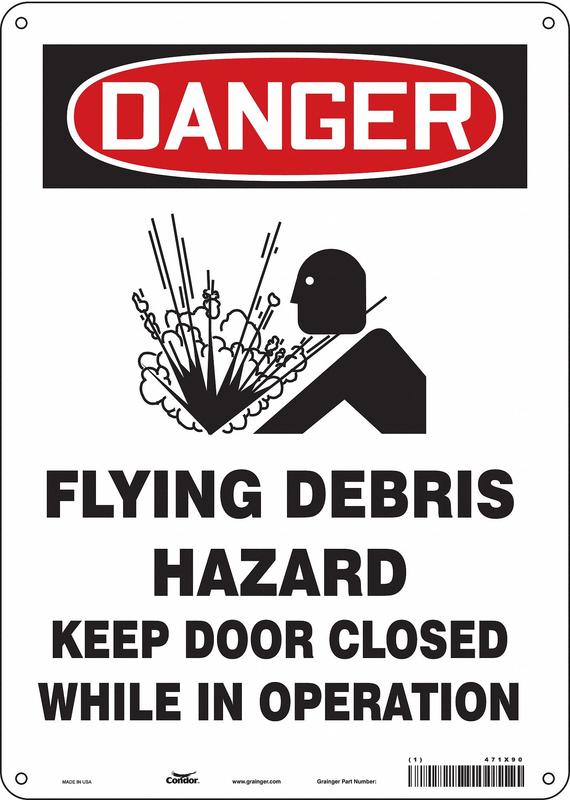 Safety Sign 14 in x 10 in Polyethylene MPN:471X90