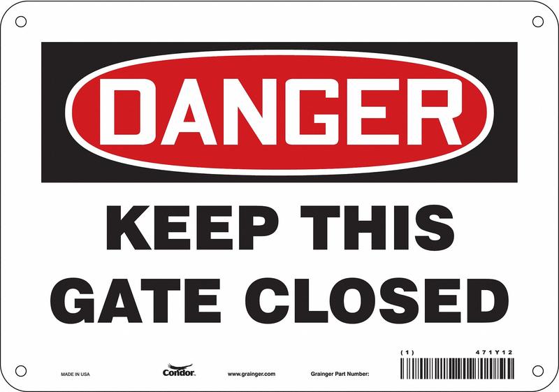 Safety Sign 7 in x 10 in Aluminum MPN:471Y12