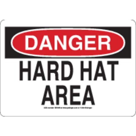Sign, 10 in Height, 14 in Width, Plastic, English MPN:15H996