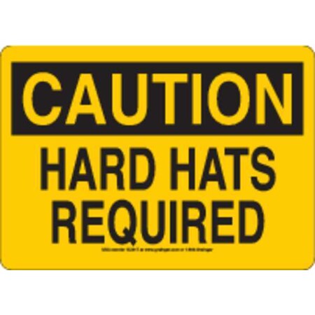 Sign, 10 in Height, 14 in Width, Plastic, English MPN:15J017