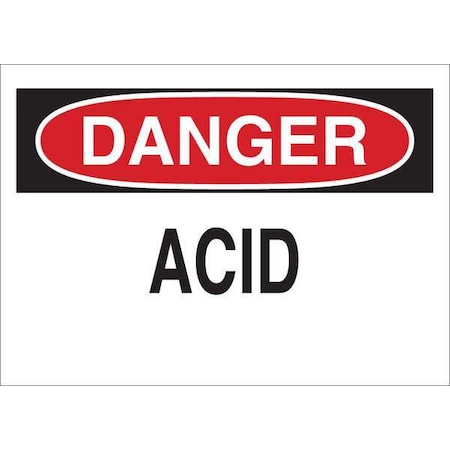 Danger Sign, 10 in H, 14 in W, Plastic, English, 34GJ20 MPN:34GJ20
