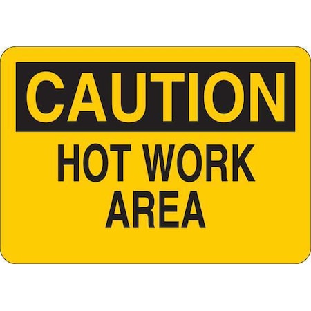 Caution Sign, 7 in H, 10 in W, Plastic, English, 34GK19 MPN:34GK19
