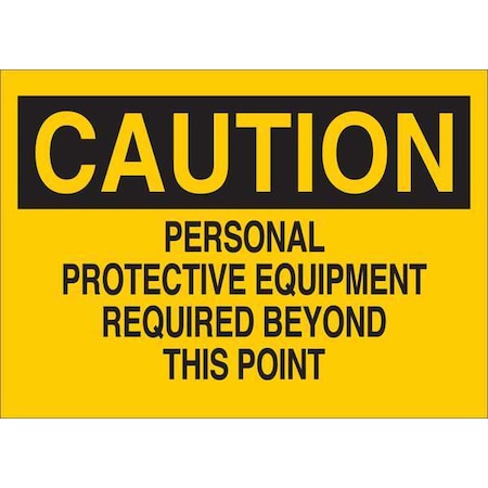 Caution Sign, 7 in H, 10 in W, Plastic, English, 34GK23 MPN:34GK23