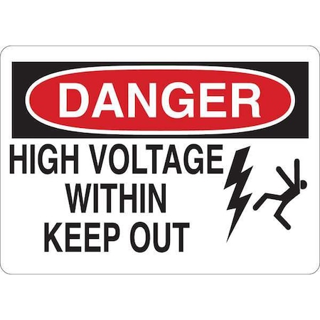 Danger Sign, High Voltage Within, Plastic MPN:34GK36