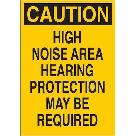 Caution Sign, 14 in Height, 10 in Width, Vinyl, English MPN:34GK69