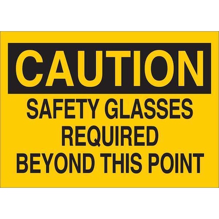 Caution Sign, Sfty Glss, Txt, SA, Vnl MPN:34GK85