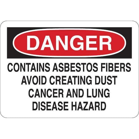 Danger Sign, 5 in H, 7 in W, Vinyl, English, 34GL69 MPN:34GL69