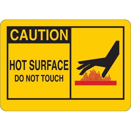 Caution Sign, 7 in H, 10 in W, Vinyl, English, 34GM10 MPN:34GM10