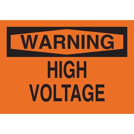 Warning Sign, Aluminum, Black/Orange, Text MPN:35FX21