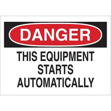 Danger Sign, 7 in Height, 10 in Width, Aluminum, English MPN:35FY13