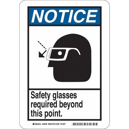 Notice Sign, 14 in Height, 10 in Width, Plastic, English MPN:35FZ96