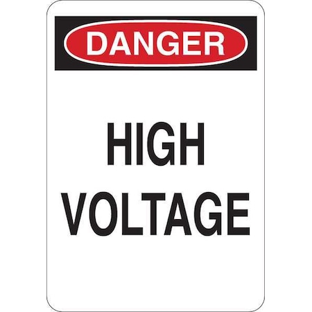Danger Sign, 14 in Height, 10 in Width, Vinyl, English MPN:35GD60