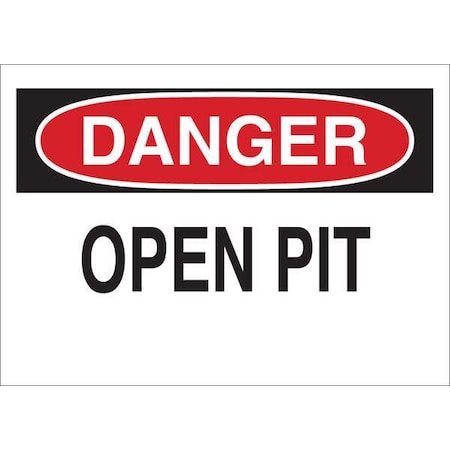 Danger Sign, 10 in Height, 14 in Width, Vinyl, English MPN:35GD69