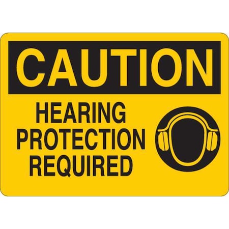 Caution Sign, 5 in Height, 7 in Width, Vinyl, English MPN:35GE91