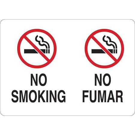 No Header, No Smoking, 10 in W x 7 in H, Vinyl MPN:35GH94