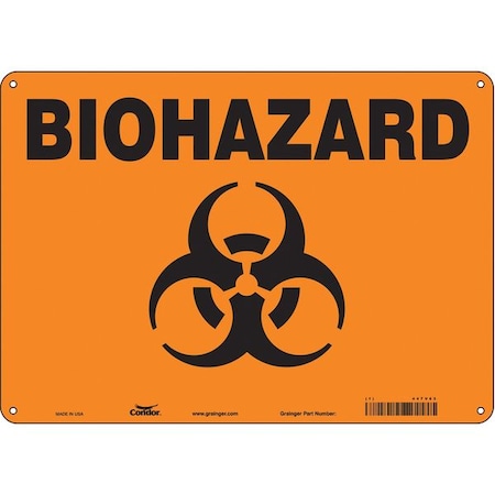 Safety Sign, 10 in Height, 14 in Width, Fiberglass, Horizontal Rectangle, English, 447V63 MPN:447V63