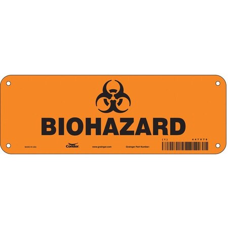 Safety Sign, 3 1/2 in H, 10 in W, Vertical Rectangle, English, 447V76 MPN:447V76