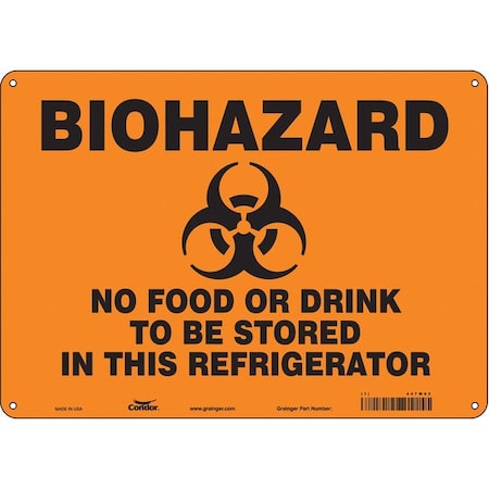 Safety Sign, 10 in Height, 14 in Width, Aluminum, Horizontal Rectangle, English, 447W02 MPN:447W02