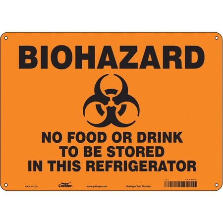 Safety Sign, 10 in Height, 14 in Width, Polyethylene, Horizontal Rectangle, English, 447W04 MPN:447W04