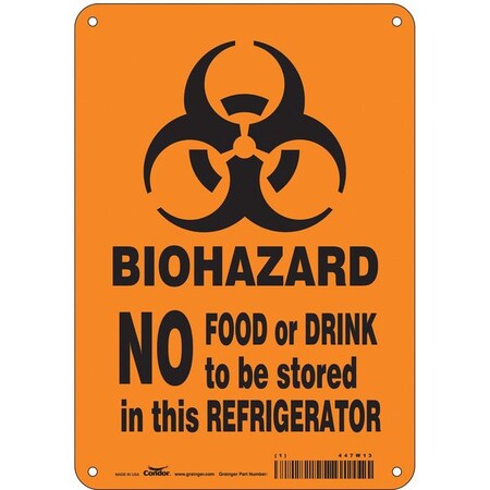 Safety Sign, 10 in Height, 7 in Width, Aluminum, Horizontal Rectangle, English, 447W13 MPN:447W13