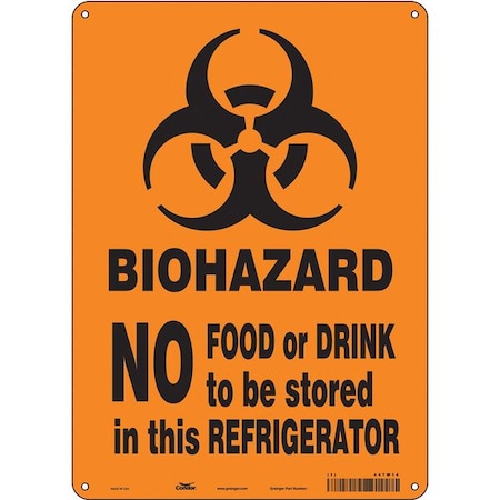 Safety Sign, 14 in Height, 10 in Width, Aluminum, Vertical Rectangle, English, 447W14 MPN:447W14
