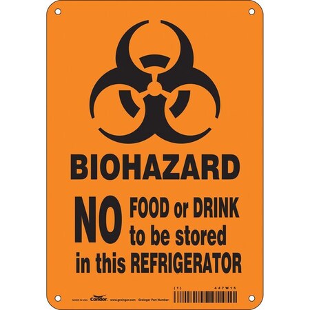 Safety Sign, 10 in Height, 7 in Width, Polyethylene, Horizontal Rectangle, English, 447W15 MPN:447W15