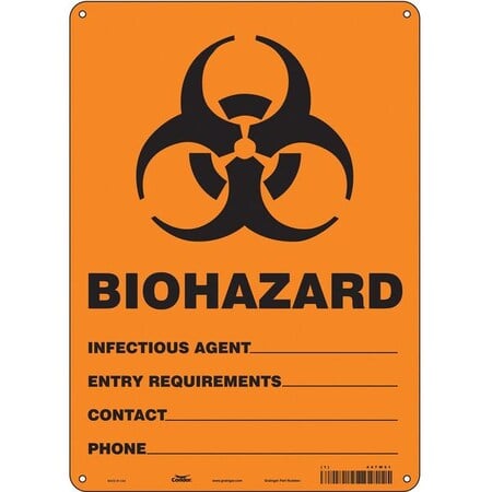 Safety Sign, 14 in Height, 10 in Width, Polyethylene, Vertical Rectangle, English, 447W51 MPN:447W51