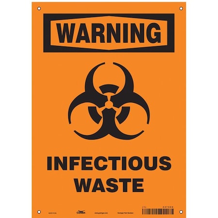 Safety Sign, 14 in Height, 10 in Width, Aluminum, Vertical Rectangle, English, 447X65 MPN:447X65