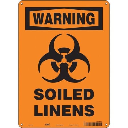 Biohazard Sign, 10 in H, 7 in W, Polyethylene, Horizontal Rectangle, English, 447X73 MPN:447X73