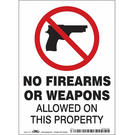 Safety Sign, 7 in Height, 5 in Width, Vinyl, Vertical Rectangle, English MPN:449L30