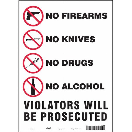 Safety Sign, 14 in Height, 10 in Width, Vinyl, Vertical Rectangle, English, 449L46 MPN:449L46
