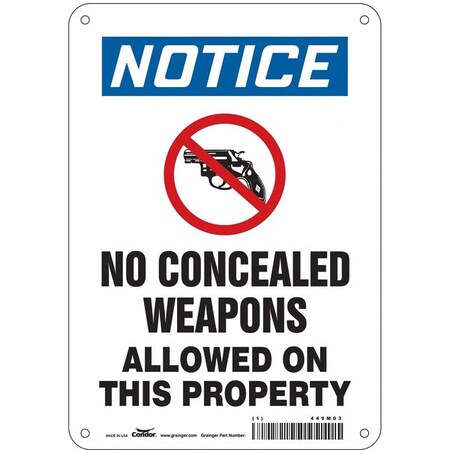 Safety Sign, 10 in Height, 7 in Width, Vinyl, Horizontal Rectangle, English, 449M03 MPN:449M03