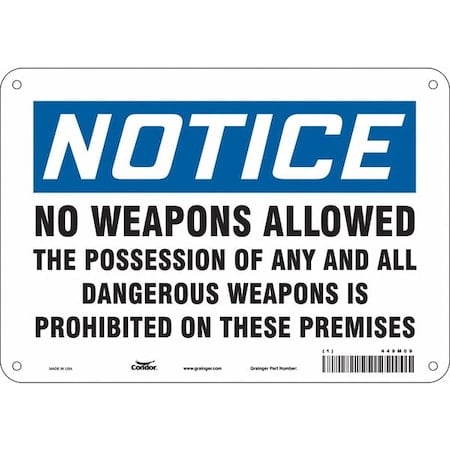 Safety Sign, 7 in Height, 10 in Width, Vinyl, Vertical Rectangle, English, 449M09 MPN:449M09