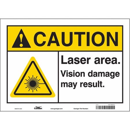 Safety Sign, 10 in Height, 14 in Width, Vinyl, Horizontal Rectangle, English, 451R03 MPN:451R03