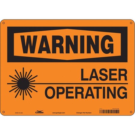 Safety Sign, 10 in Height, 14 in Width, Polyethylene, Horizontal Rectangle, English, 451T32 MPN:451T32