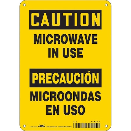 Safety Sign Radiofrequency/ Microwave, 7 in H, 10 in W, Aluminum, Vertical Rectangle, 451X33 MPN:451X33