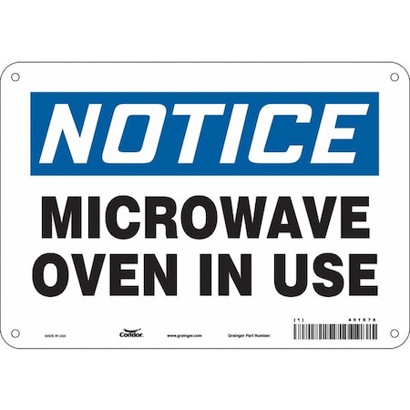 Safety Sign Radiofrequency/ Microwave, 7 in H, 10 in W, Polyethylene, Vertical Rectangle, 451X78 MPN:451X78