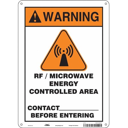 Safety Sign, 14 in Height, 10 in Width, Polyethylene, Vertical Rectangle, English, 451X97 MPN:451X97