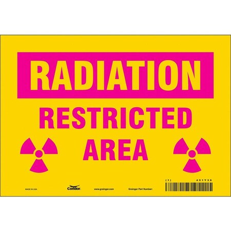 Safety Sign, 7 in Height, 10 in Width, Vinyl, Vertical Rectangle, English, 451Y36 MPN:451Y36
