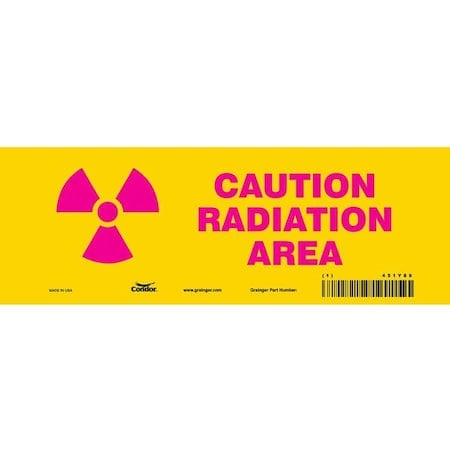Safety Sign, 3 1/2 in H, 10 in W, Vinyl, Vertical Rectangle, 451Y89 MPN:451Y89