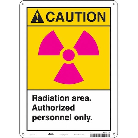 Safety Sign, 14 in Height, 10 in Width, Polyethylene, Vertical Rectangle, English, 451Z24 MPN:451Z24